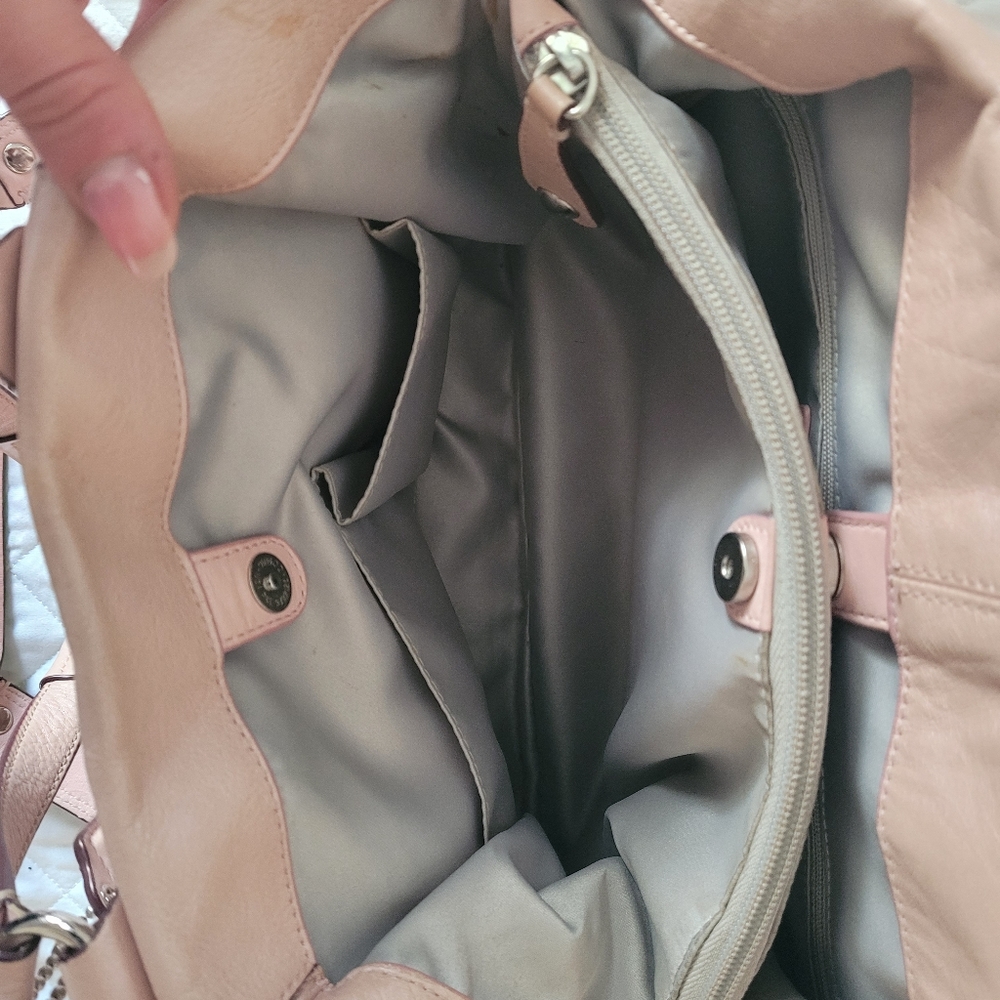 Vintage Pink Leather Coach Purse - Picture 8 of 10